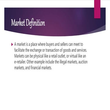 Grade 8 Chapter 3 (Market) - Definition, Roles and Types of Market | PDF