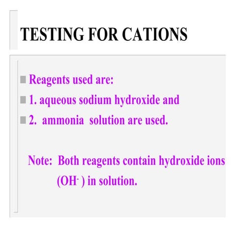 Ppt3  Tests For Cations
