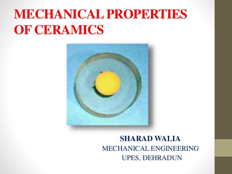 Mechanical Properties of Ceramics