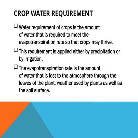 Presentation on Irrigation in Civil Engineering
