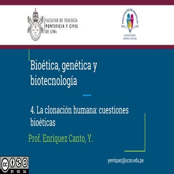 La clonación humana: cuestiones bioéticas