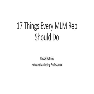 How to Develop the Right MLM Mindset | PPTX