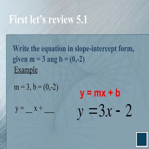 PPT 5.3 Writing Equations given two points.ppt