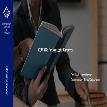 PRESENTACION DE LA PEDAGOGIA GENERAL PDF | PPTX