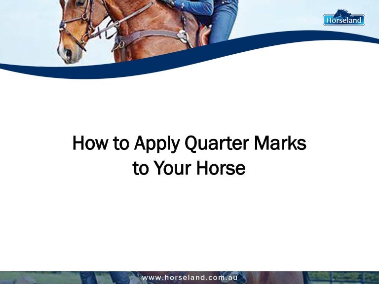 How to Apply Quarter Marks to Your Horse