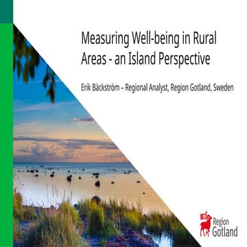 OECD Rural Principles series: Measuring Well-Being in Rural Areas - Bridging ...