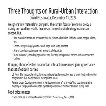 OECD Rural Principles series: How Agriculture Links Urban and Rural Communiti...