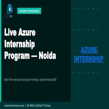 Live Azure Internship Program Noida | Advanced Cloud Computing & Azure ...