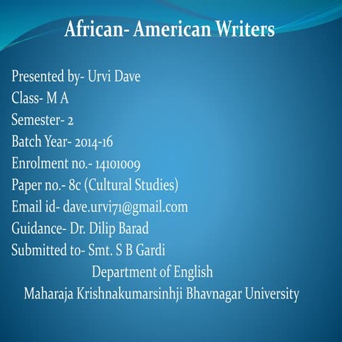African- American Writers