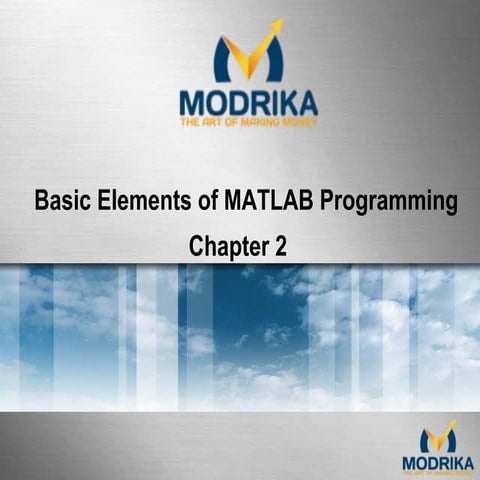 Introduction to Matlab for finance-Modrika | PPT