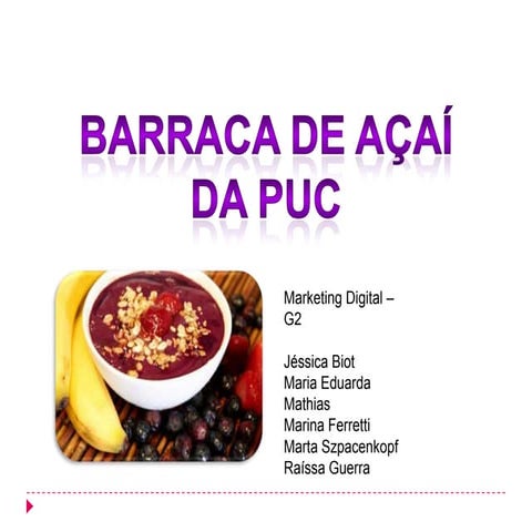 G2 de Marketing Digital - Açaí | PPTX