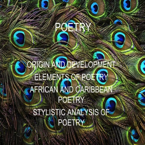 ORIGIN AND DEVELOPMENT OF POETRY