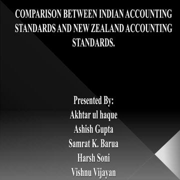 Accounting Standards of India and New Zealand | PPTX