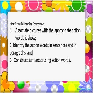 ppt action words for demonstration teach | PPTX
