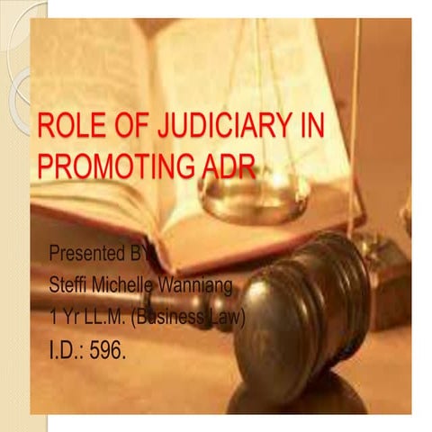 role of judiciary in promoting ADR