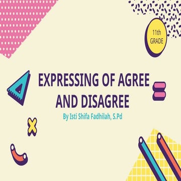 Effective Expressions of Agreement and Disagreement in Communication | PPTX
