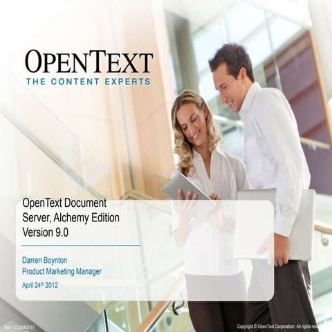 Alchemy 9.0 Customer Presentation