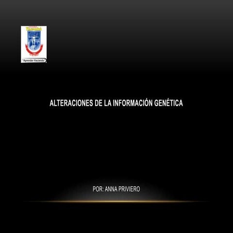 Alteraciones de la información genética
