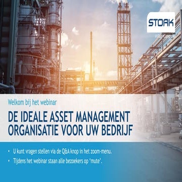 Webinar | De ideale asset management organisatie voor uw bedrijf