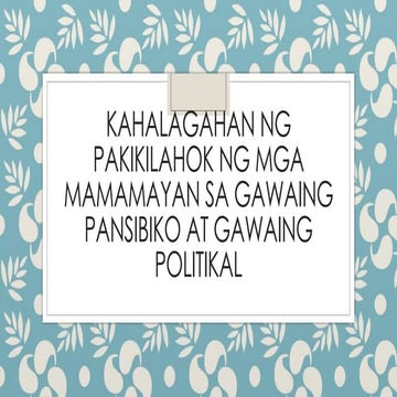 Tungkulin ng mamamayan | PPT