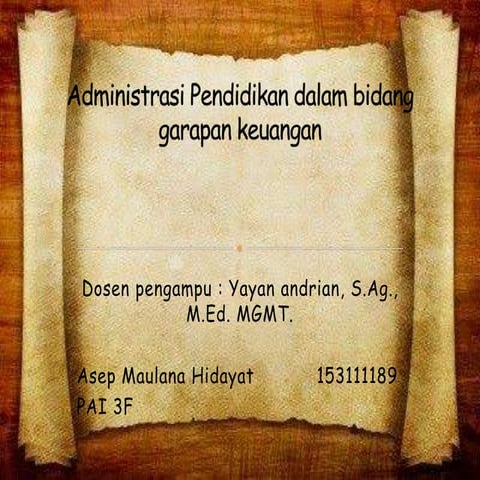 Ppt ap bidang garapan keuangan  asep maulana