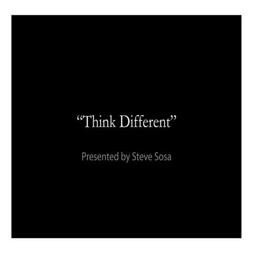 Think Different: How Apple Changes the World