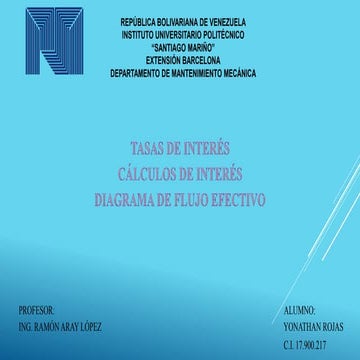 Tasas de interes y rendimiento | PPTX
