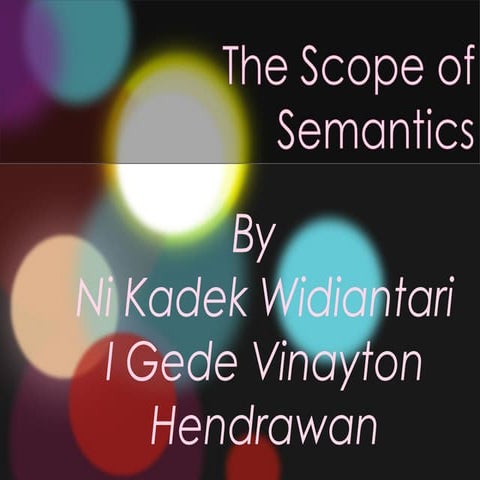 the scope of semantic