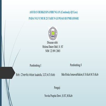PPT ASUHAN BERKESINAMBUNGAN (Continuity Of Care).pptx