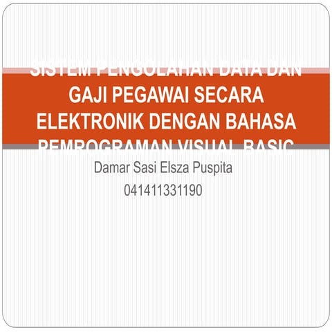 sistem pengolahan data dan gaji pegawai secara elektronik