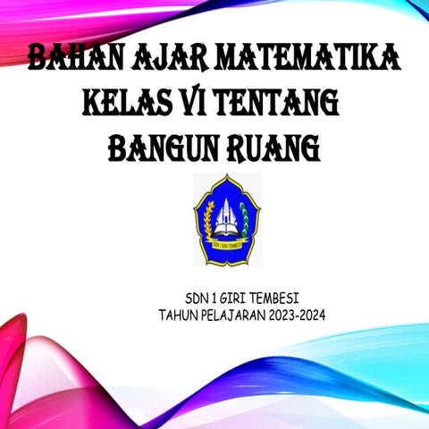 PPT BANGUN RUANG, konsep tentang bangun ruang, volume, luas permukaan