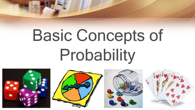 Basic Concepts of Probability | PPTX