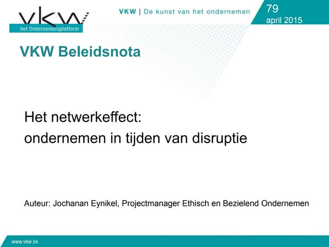 Het netwerkeffect - ondernemen in tijden van disruptie