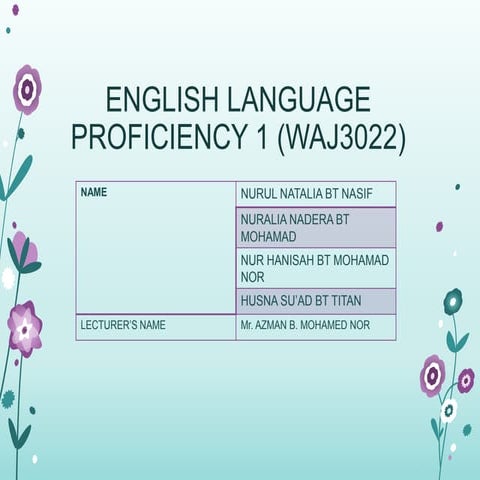 english language proficiency 1