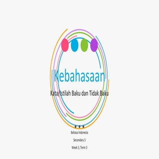 Kata/Istilah Baku dan Tidak Baku