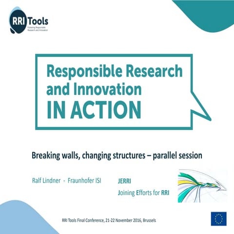 Tools for Responsible Research and Innovation | PDF