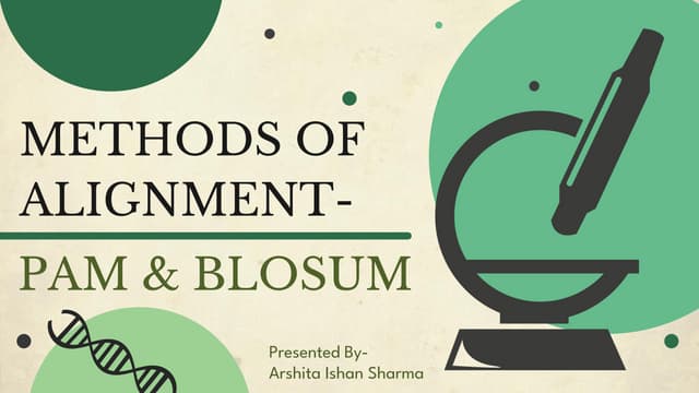 powerpoint presentation on bioinformatics blosum