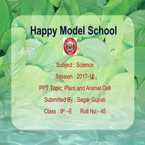 Ppt on plant and animal cell