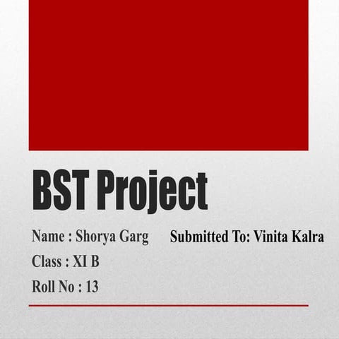 Ppt by shorya garg for class 11 bst