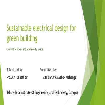 Suitability electrical design for green building