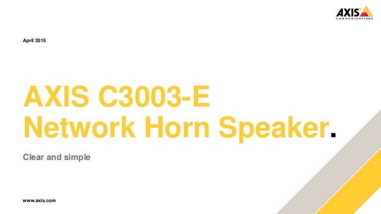 axis network horn speaker