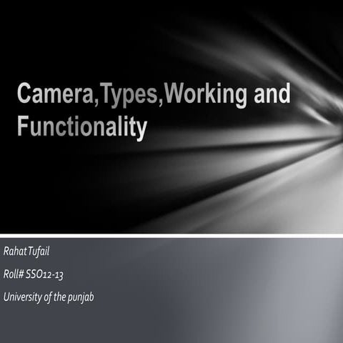 camera,types,working and functionality