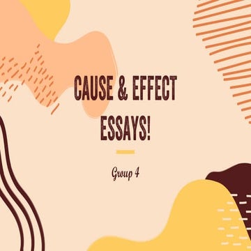 CAUSE AND EFFECT ESSAY NOTES FOR ALL LEVELS | PPTX