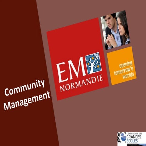 Conf CGE / Community Management