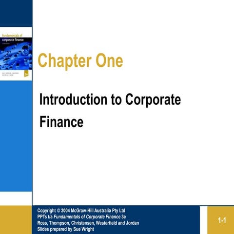 Introduction to Corporate Finance