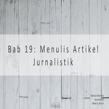 Menulis Artikel Jurnalistik