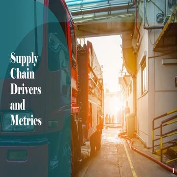 Supply Chain Drivers and Metrics -Supply Chain Management