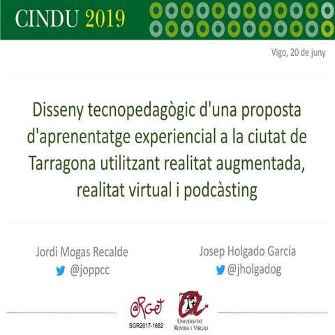 VI CONGRESO INTERNACIONAL DE DOCENCIA UNIVERSITARIA (CINDU 2019)