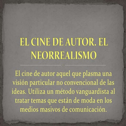 El Cine Neorrealismo. Roberto Jorge Saller