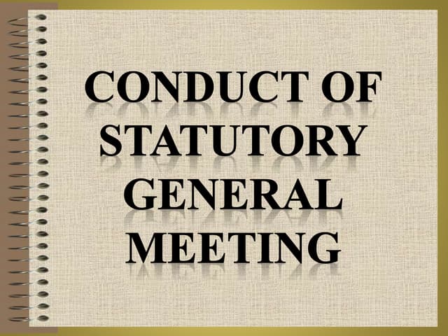 Statutory General Meeting